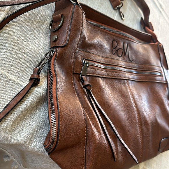 Brown stethoscope purse for nurse or medical professional. Initial M - Picture 4 of 5